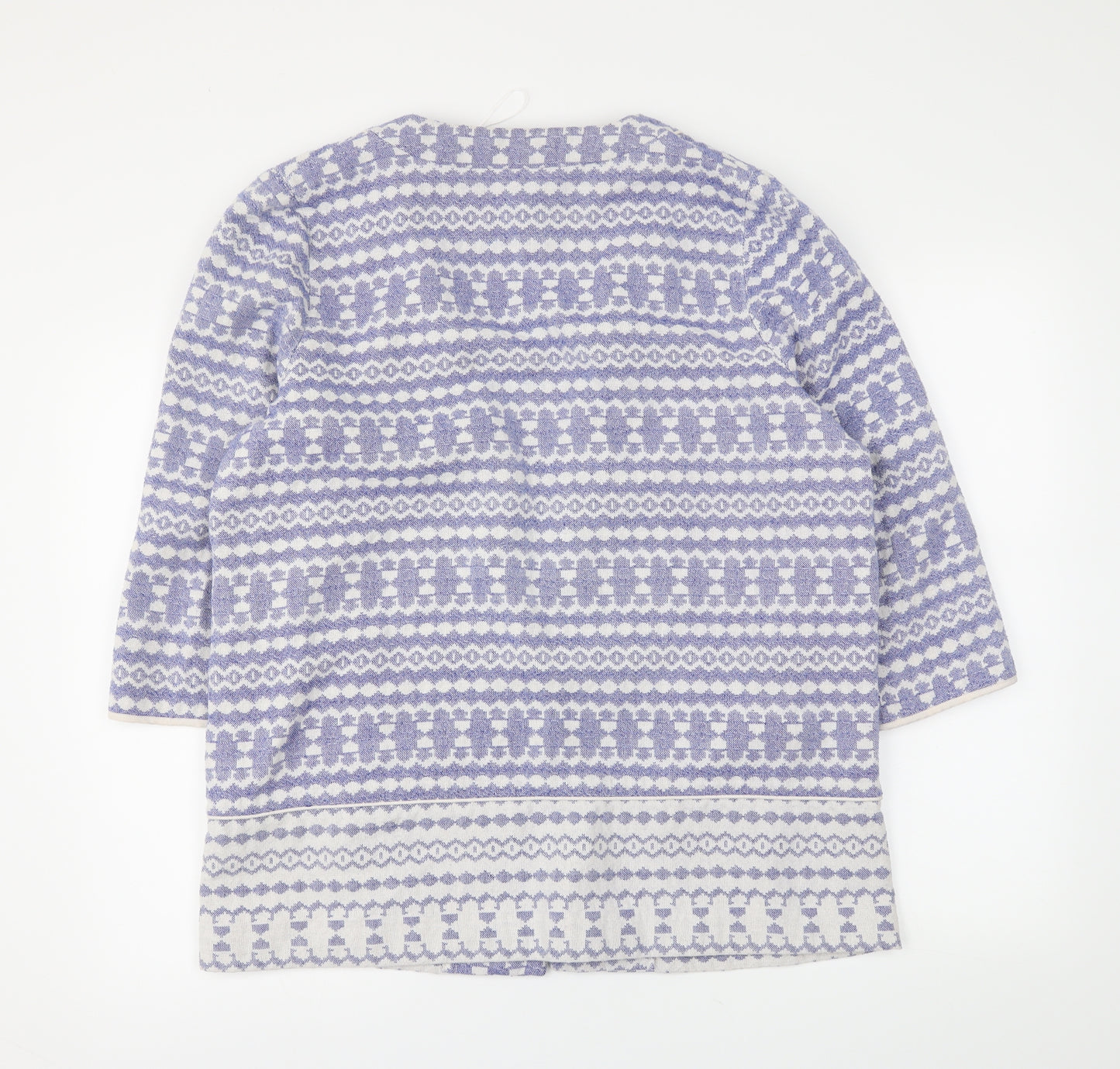 George Womens Blue Fair Isle  Jacket Coatigan Size 18
