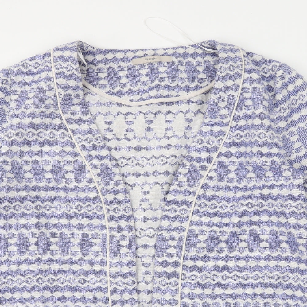 George Womens Blue Fair Isle  Jacket Coatigan Size 18