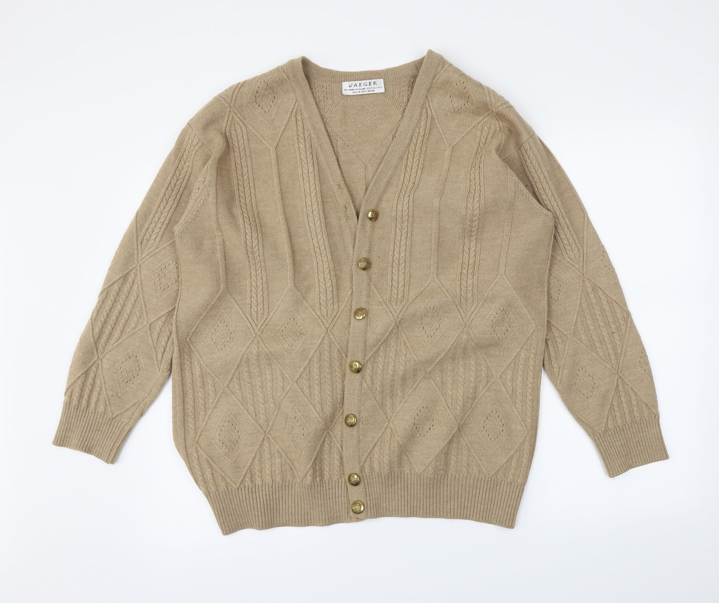 Jaeger Womens Brown   Cardigan Jumper Size M