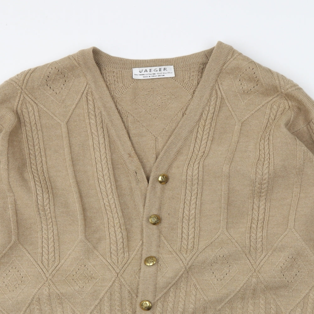 Jaeger Womens Brown   Cardigan Jumper Size M