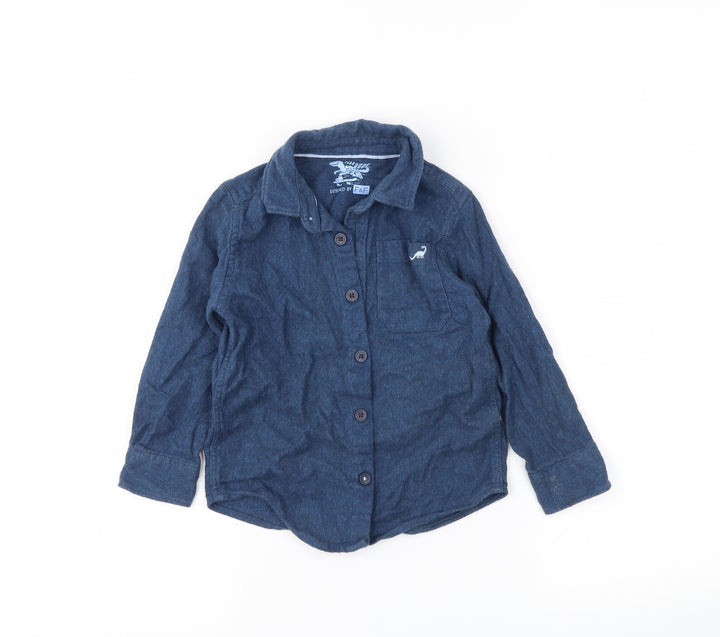 F&F Boys Blue Basic Button-Up Size 2-3 Years