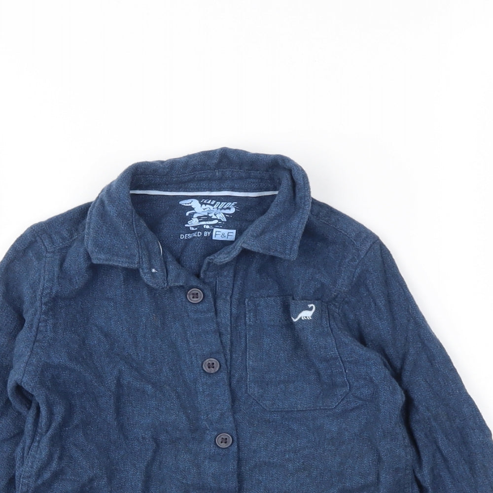 F&F Boys Blue   Basic Button-Up Size 2-3 Years