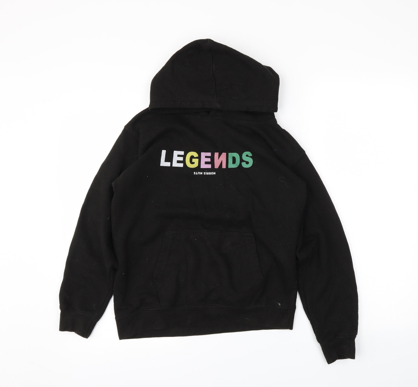 Justhoods Boys Black   Pullover Hoodie Size 12-13 Years