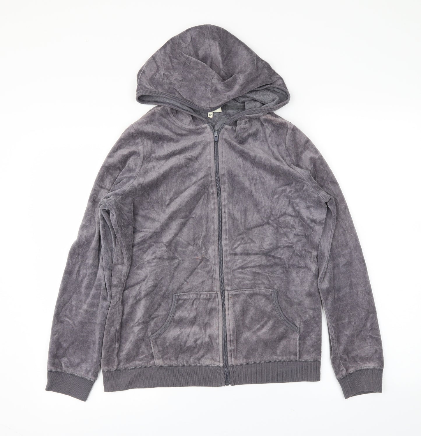 Papaya Womens Grey   Full Zip Hoodie Size 12
