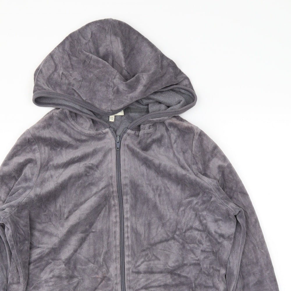 Papaya Womens Grey   Full Zip Hoodie Size 12