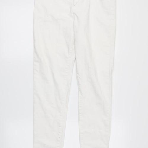 DenimCo Womens White  Denim Skinny Jeans Size 14 L26 in