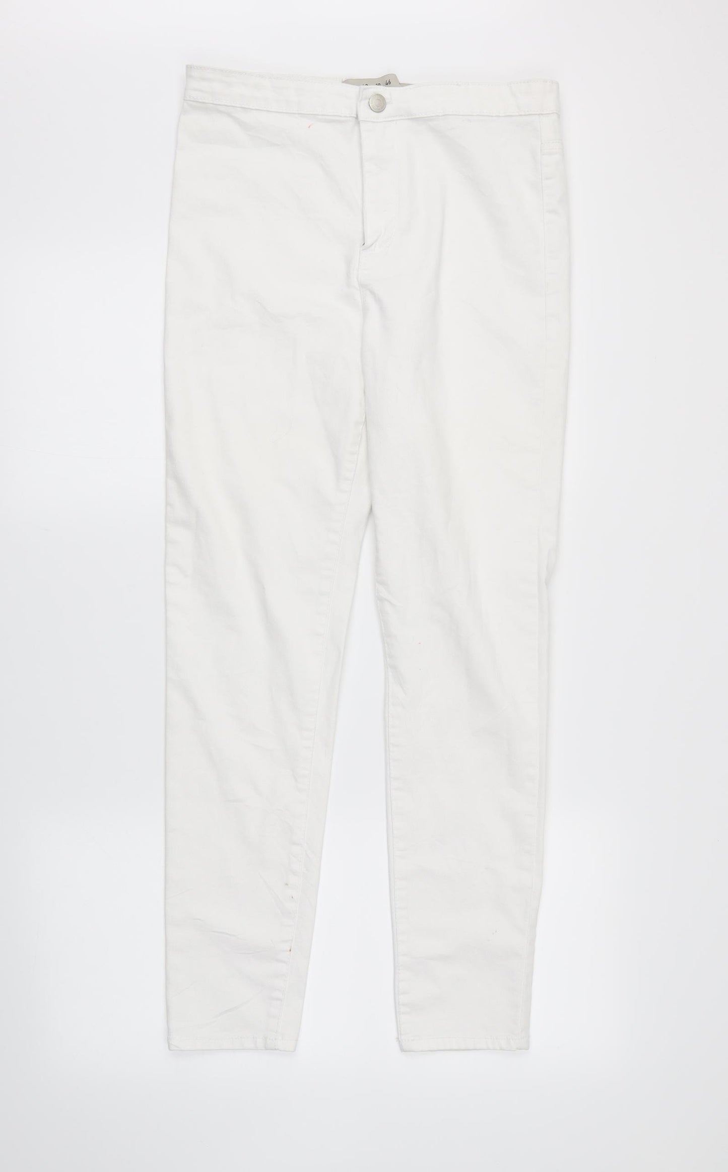 DenimCo Womens White  Denim Skinny Jeans Size 14 L26 in