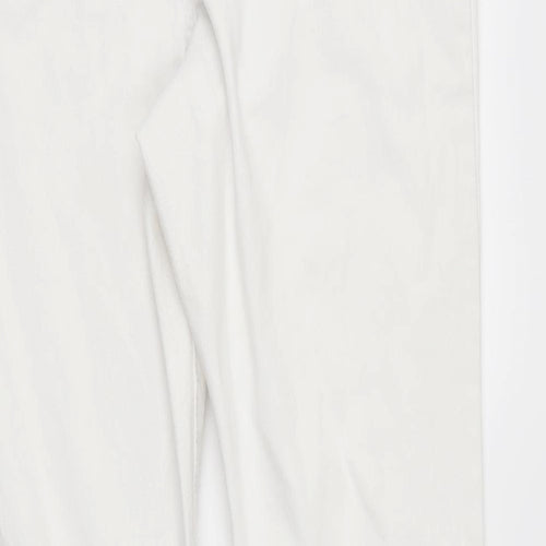 DenimCo Womens White  Denim Skinny Jeans Size 14 L26 in