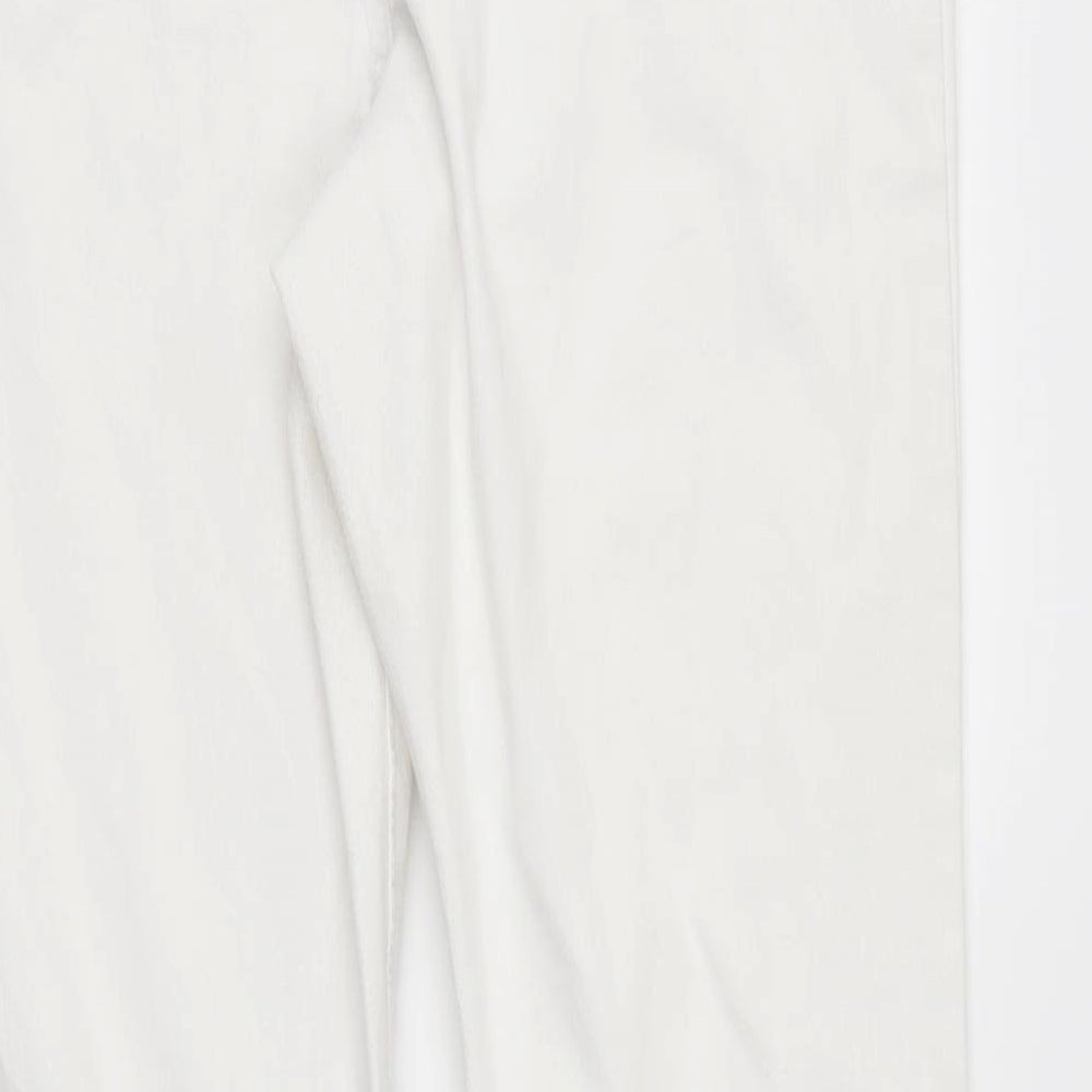 DenimCo Womens White  Denim Skinny Jeans Size 14 L26 in