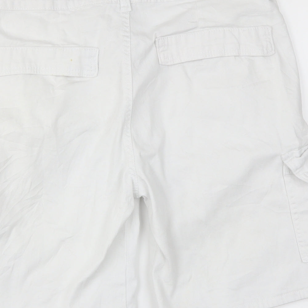 Noroze Womens White   Cargo Shorts Size 14