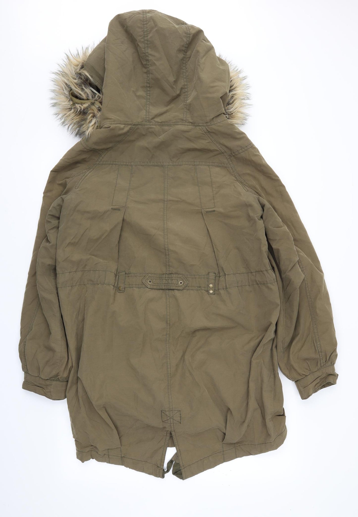 River Island Womens Green   Parka Coat Size 8