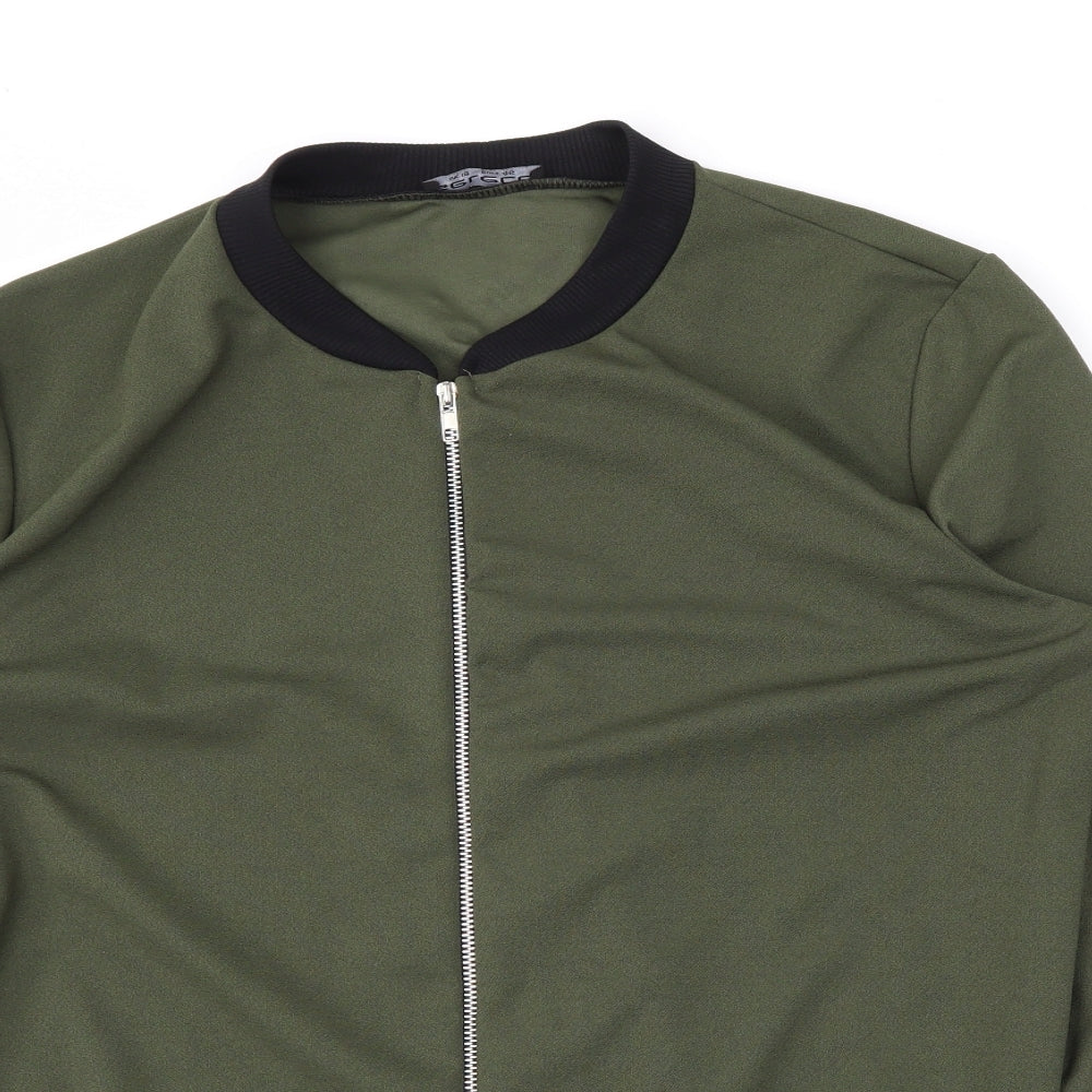 Select Womens Green   Varsity Jacket Coat Size 18