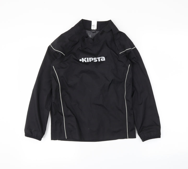 DECATHLON Boys Black Anorak Coat Size 8 Years