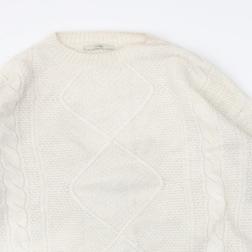 George Womens White   Pullover Jumper Size 16