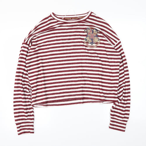 Primark Womens Red Striped  Pullover Jumper Size L