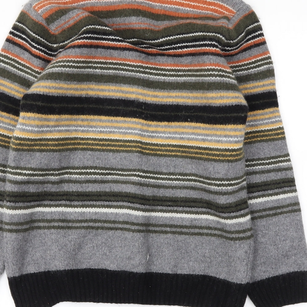 Carhartt Mens Grey Striped  Pullover Jumper Size M