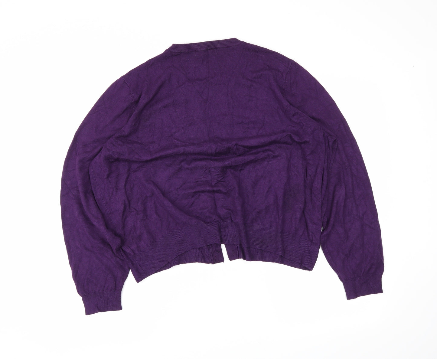 M&S Womens Purple   Cardigan Jumper Size 24