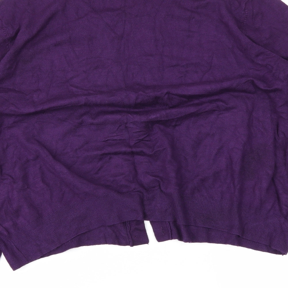M&S Womens Purple   Cardigan Jumper Size 24