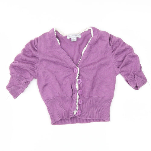 Pumpkin Patch Girls Purple   Cardigan Jumper Size 5 Years