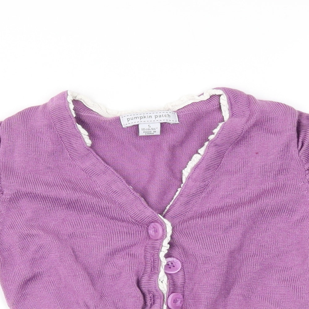 Pumpkin Patch Girls Purple   Cardigan Jumper Size 5 Years