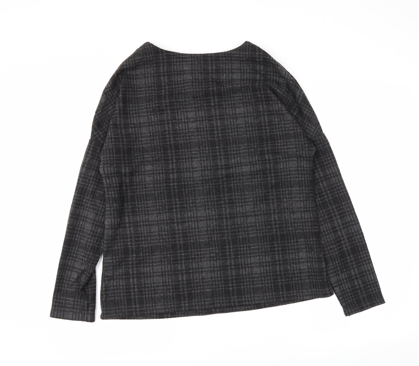 TU Womens Grey Plaid  Shrug Jumper Size 10