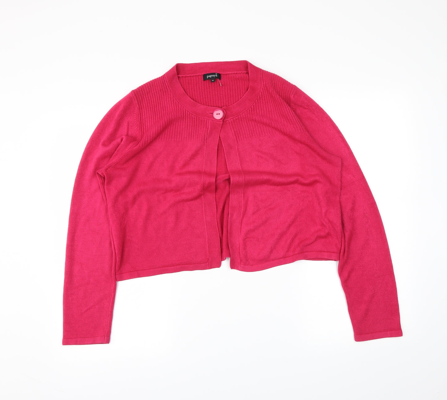 Papaya Womens Pink   Cardigan Jumper Size 16