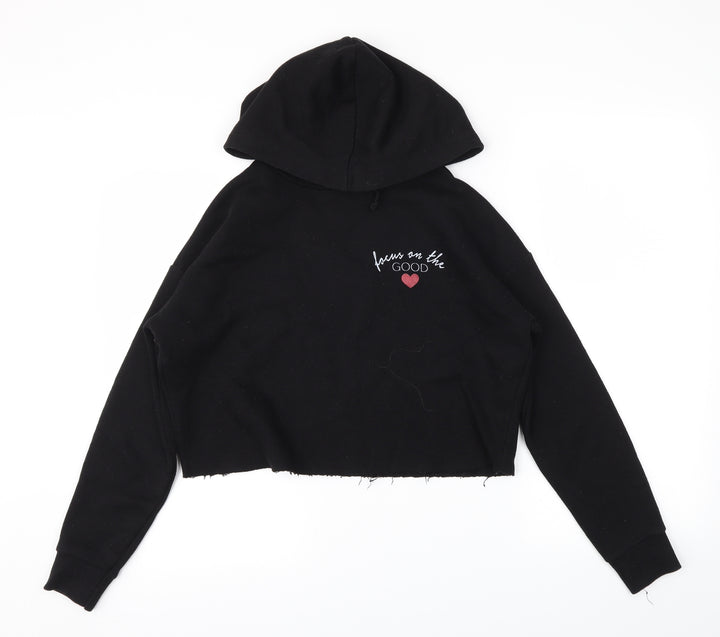 newlook Girls Black Pullover Hoodie Size 12-13 Years