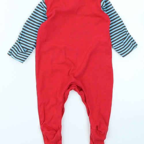 Mothercare Baby Red Striped  Babygrow One-Piece Size 3-6 Months