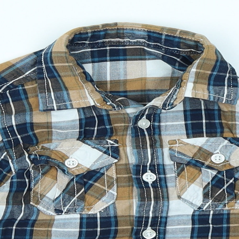 Little Rebel Baby Blue Plaid  Basic Button-Up Size 12-18 Months
