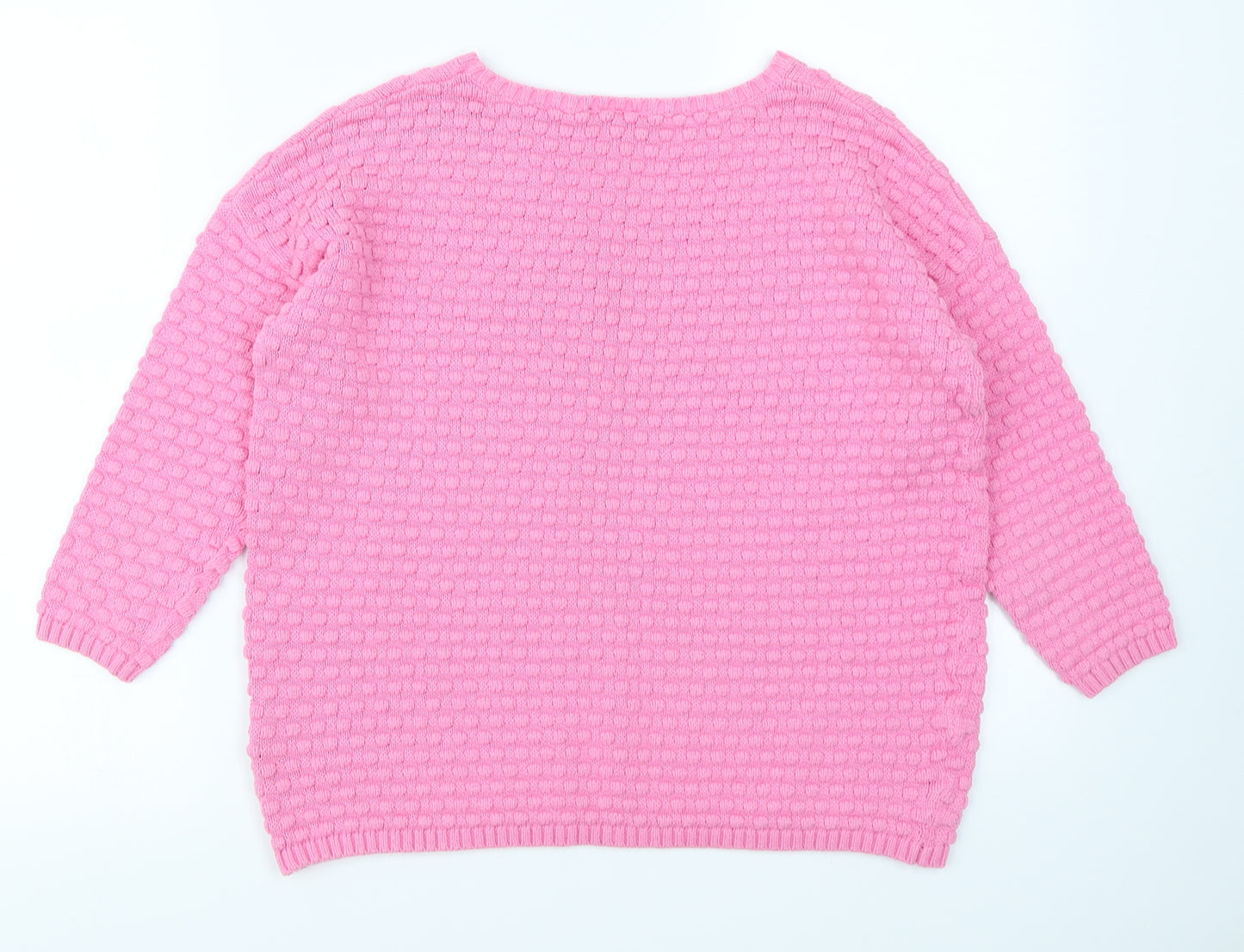 Warehouse Womens Pink Polka Dot  Pullover Jumper Size 10