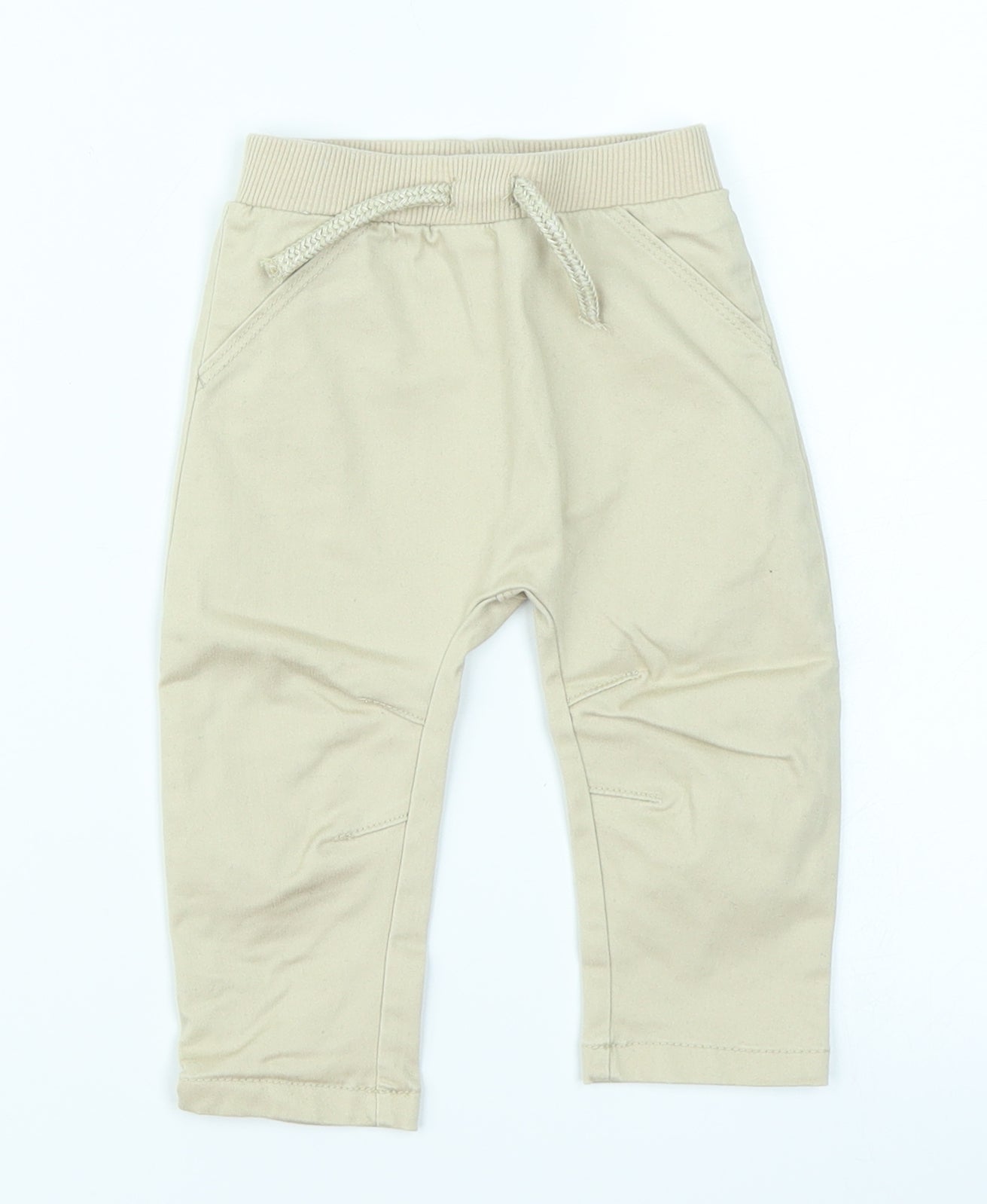 George Boys Beige   Jogger Trousers Size 6-9 Months