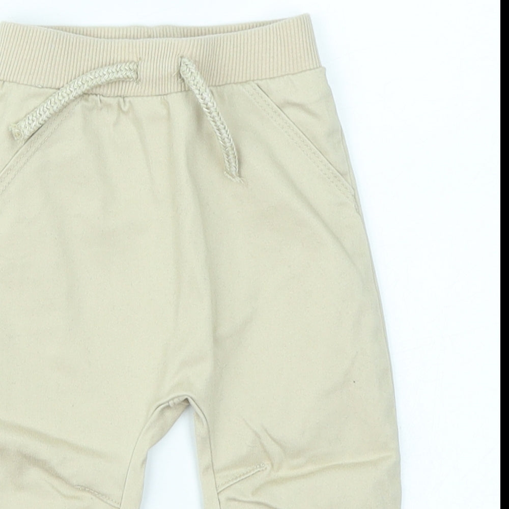 George Boys Beige   Jogger Trousers Size 6-9 Months