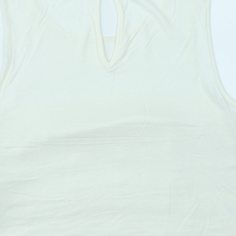Topshop Womens White   Cropped Tank Size 8