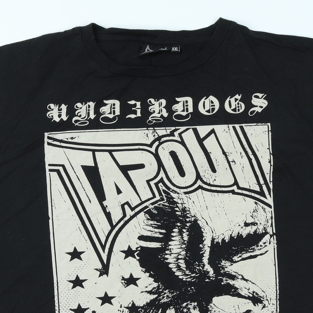 Tapout Mens Black    T-Shirt Size 2XL