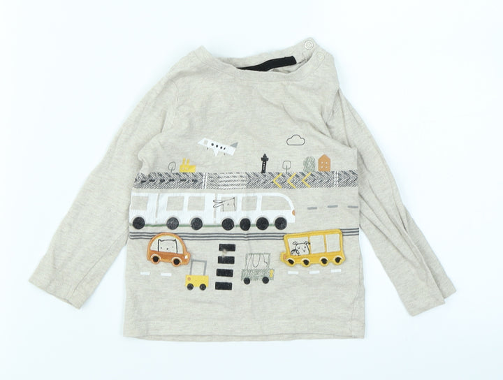 F&F Baby Beige Basic T-Shirt Size 9-12 Months