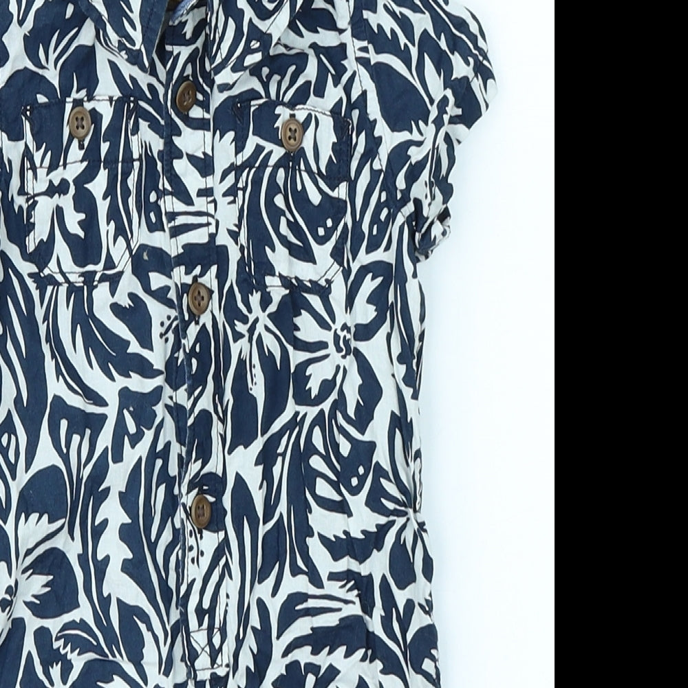 Baby GAP Baby Blue Floral  Romper Outfit/Set Size 12-18 Months