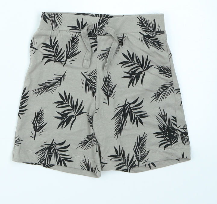 Primark Boys Beige Floral Capri Trousers Size 9-12 Months