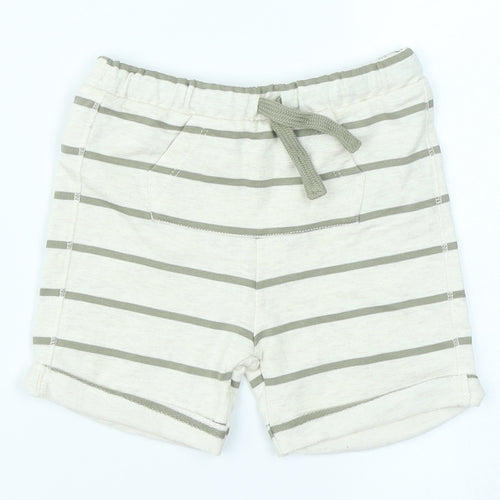 Fred & Flo Boys Beige Striped  Capri Trousers Size 9-12 Months