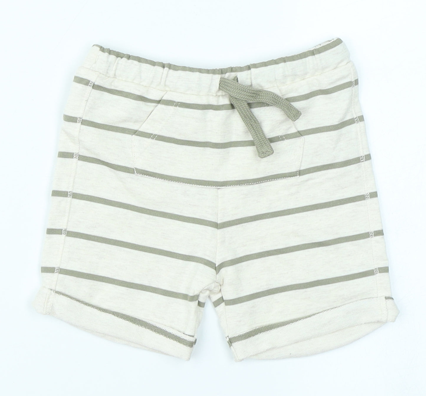 Fred & Flo Boys Beige Striped  Capri Trousers Size 9-12 Months