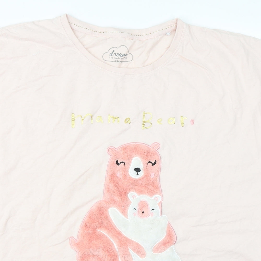 Nutmeg Womens Pink   Basic T-Shirt Size 20