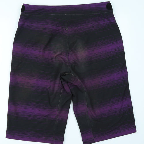 Sombrio Mens Purple Striped  Athletic Shorts Size L