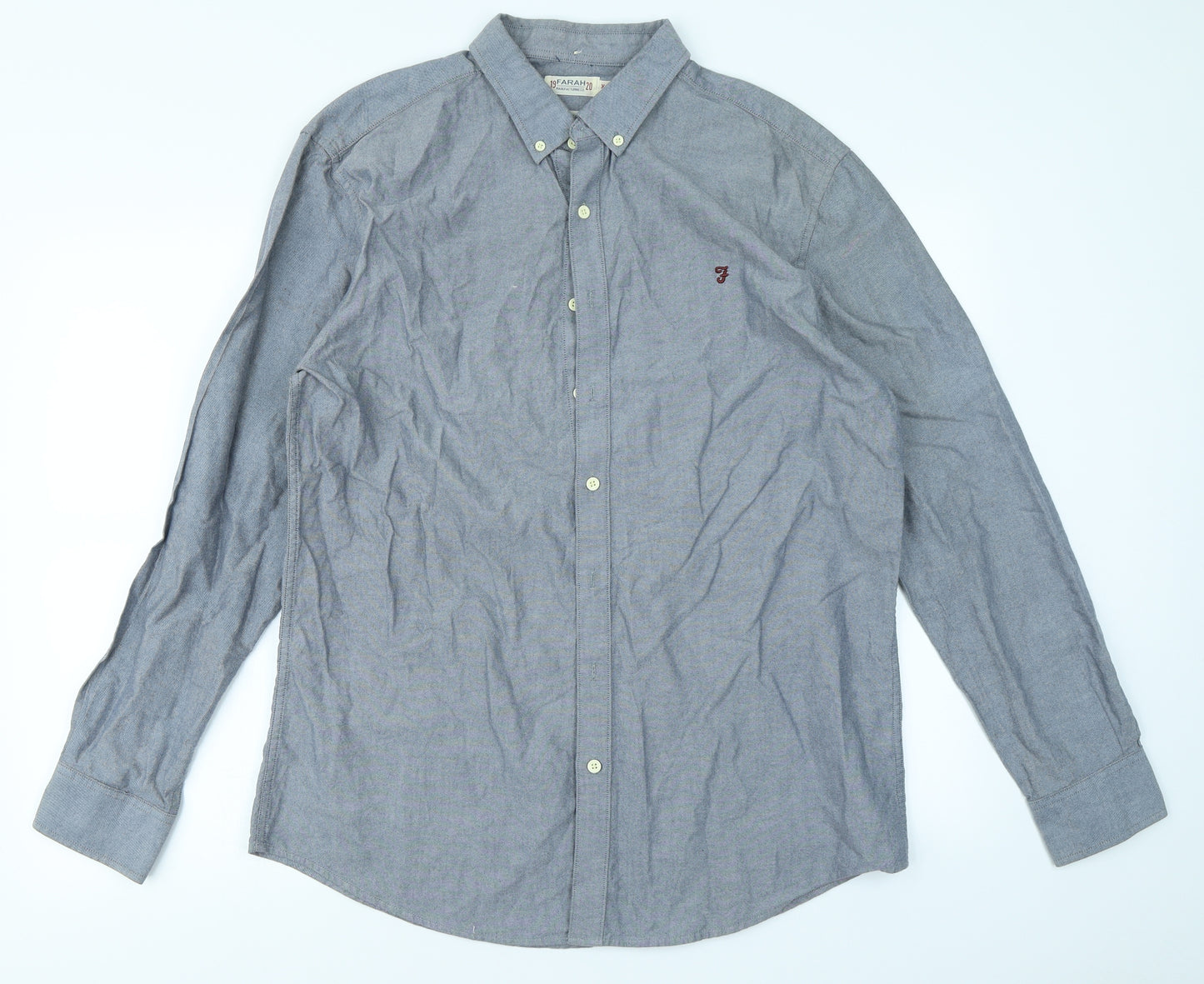 Farah Mens Blue    Button-Up Size XL