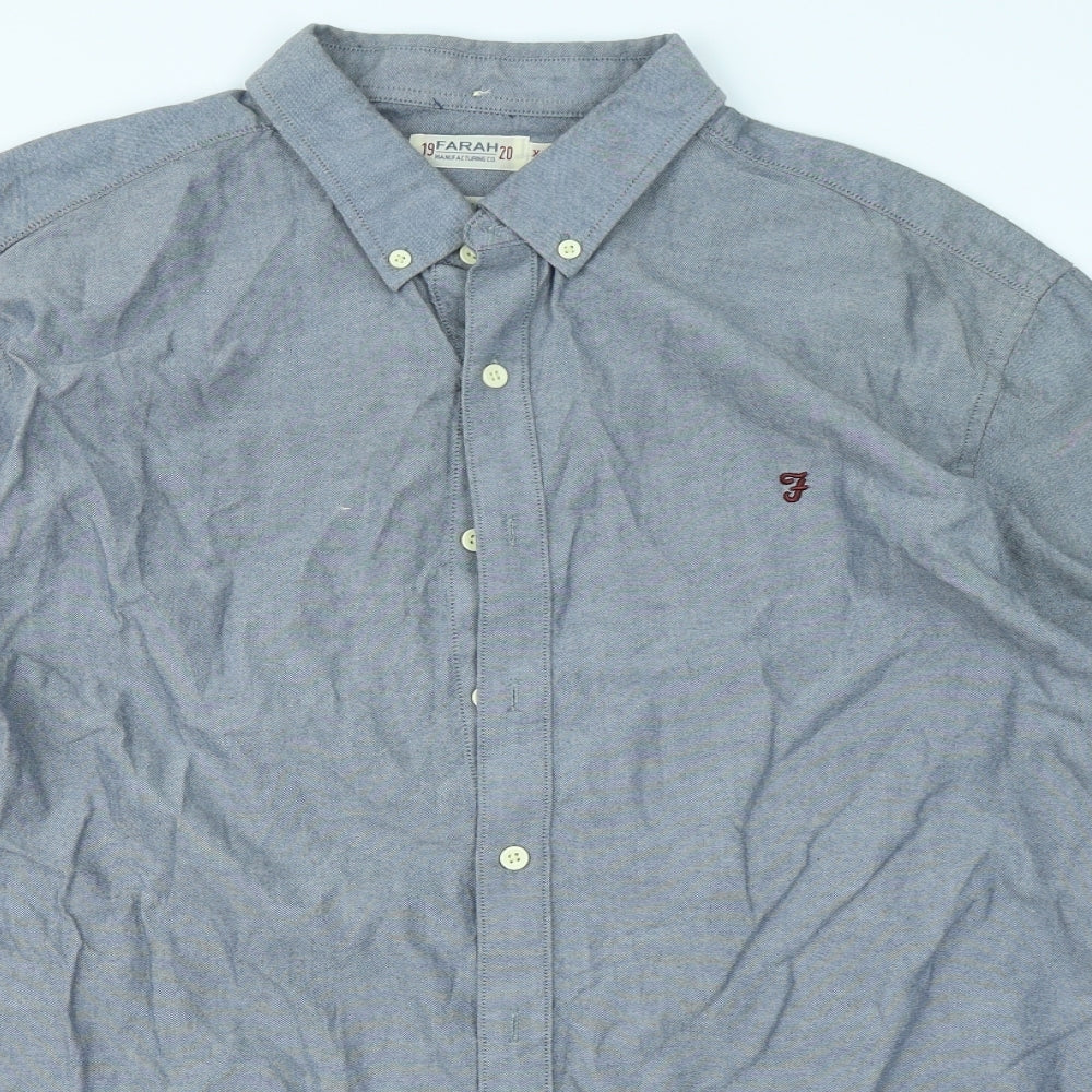 Farah Mens Blue    Button-Up Size XL
