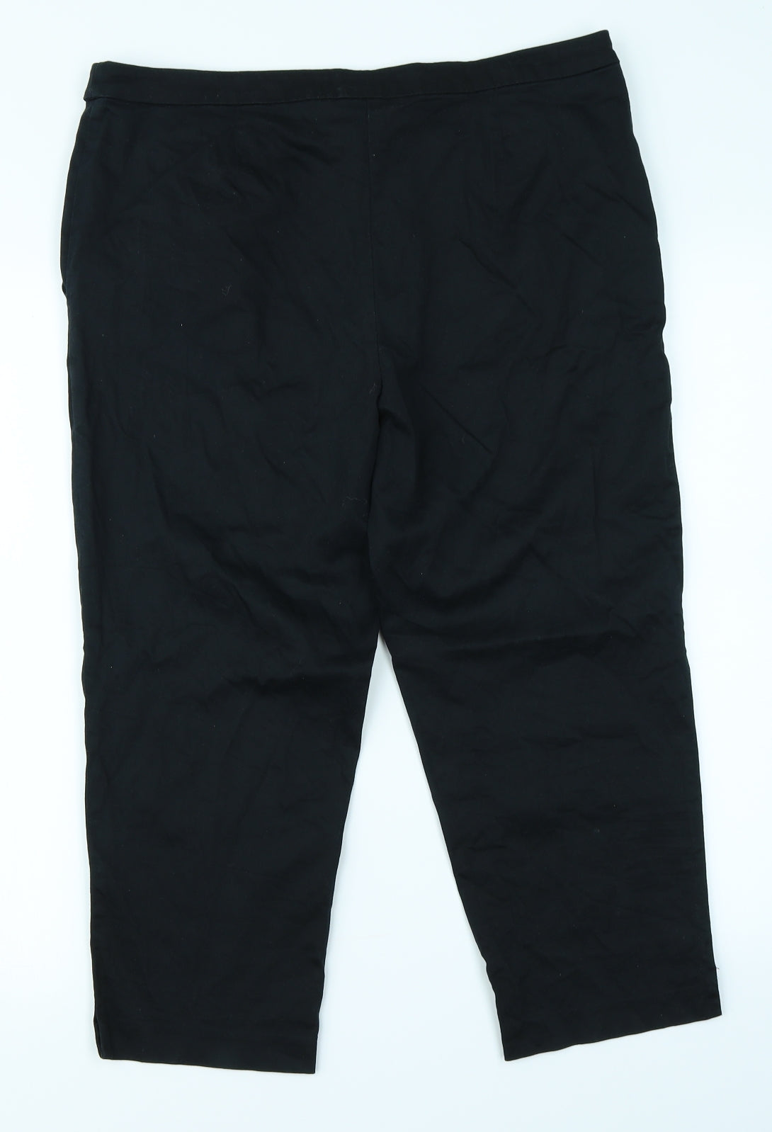 TU Womens Black   Capri Trousers Size 14 L20 in