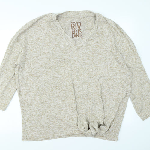 River Island Womens Beige   Basic T-Shirt Size S