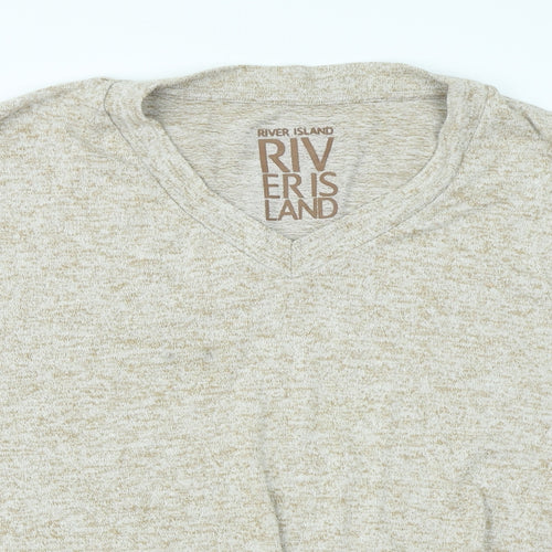 River Island Womens Beige   Basic T-Shirt Size S