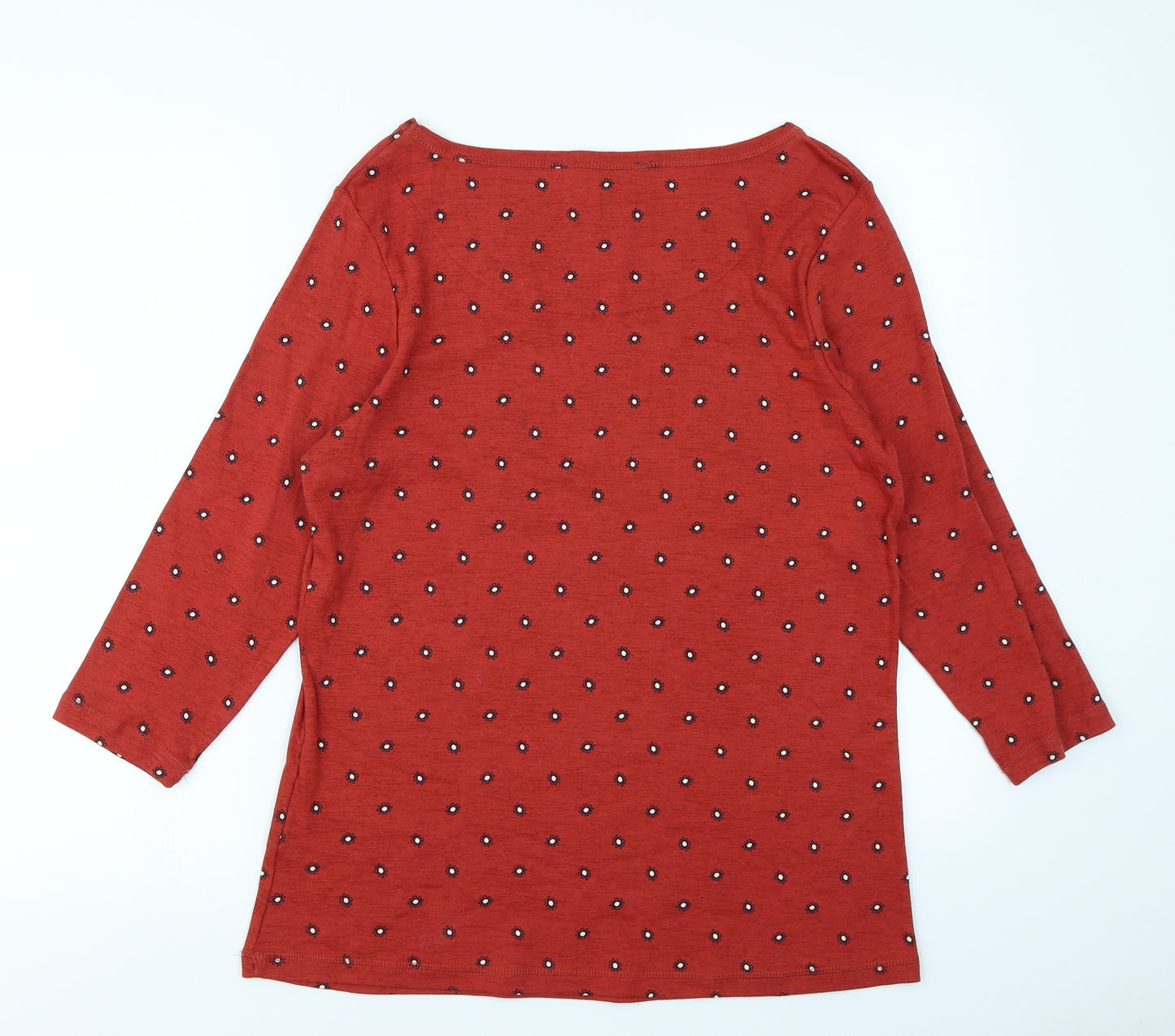 M&S Collection Womens Brown Floral  Basic T-Shirt Size 18