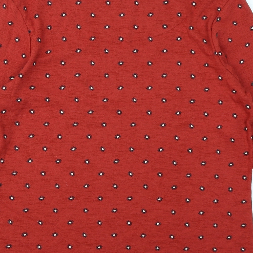 M&S Collection Womens Brown Floral  Basic T-Shirt Size 18