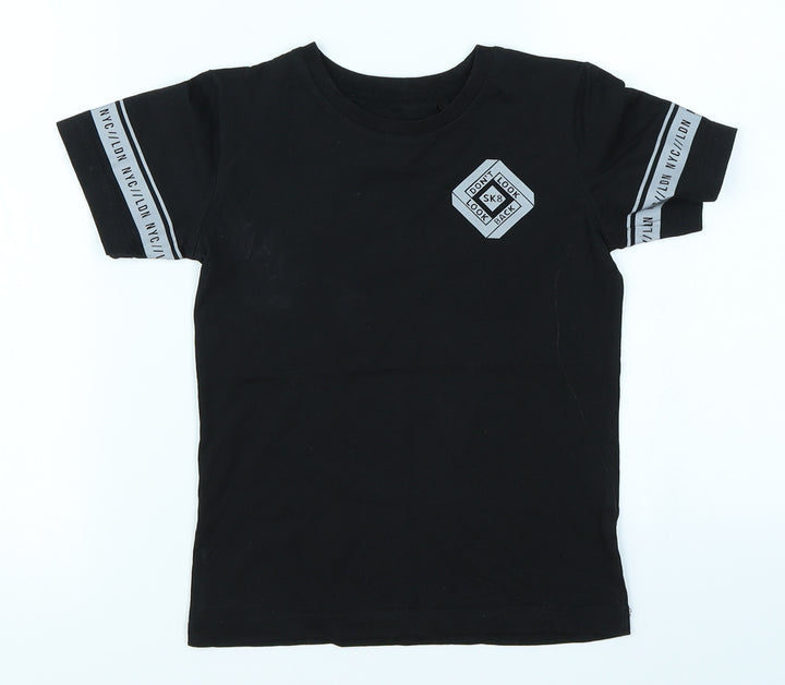 TU Boys Black Basic T-Shirt Size 4 Years