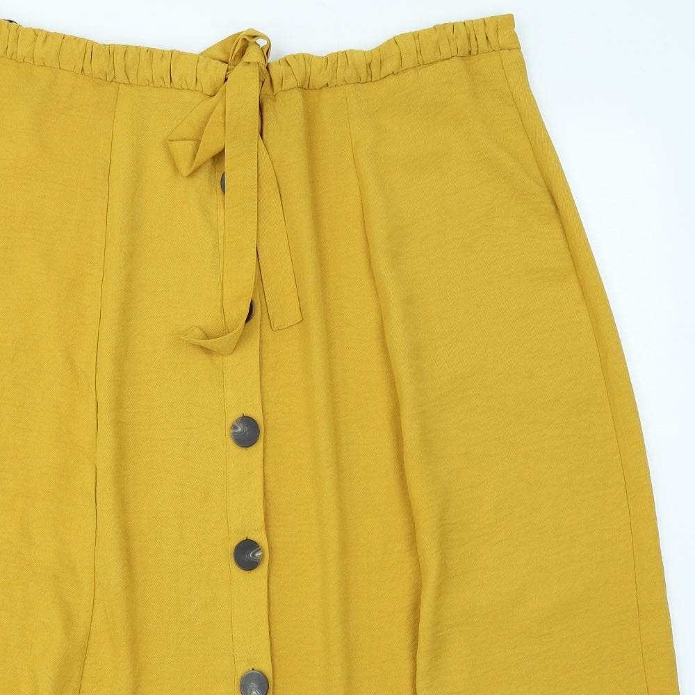 Primark Womens Yellow   A-Line Skirt Size 20